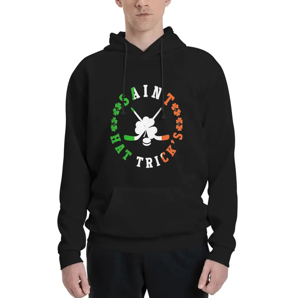 Patricks Day Casual Hoodies Men Írsko Zábavná mikina Jeseň Kórejský módny vzor mikiny nadmerne veľtrh