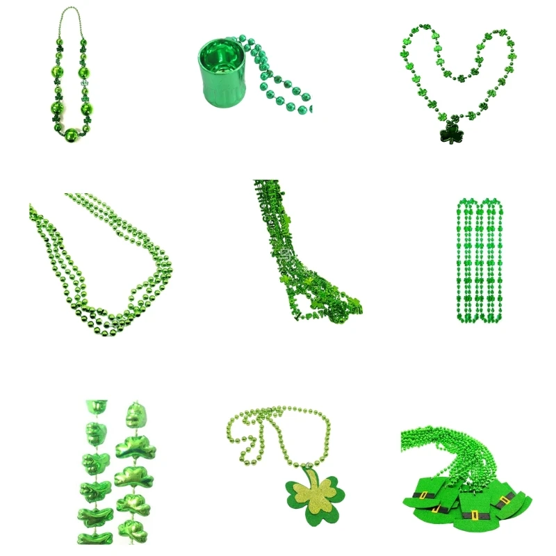 Patricks Day Náhrdelník Irish Festival Accessories for Kids Women Mana dekorácie dropship