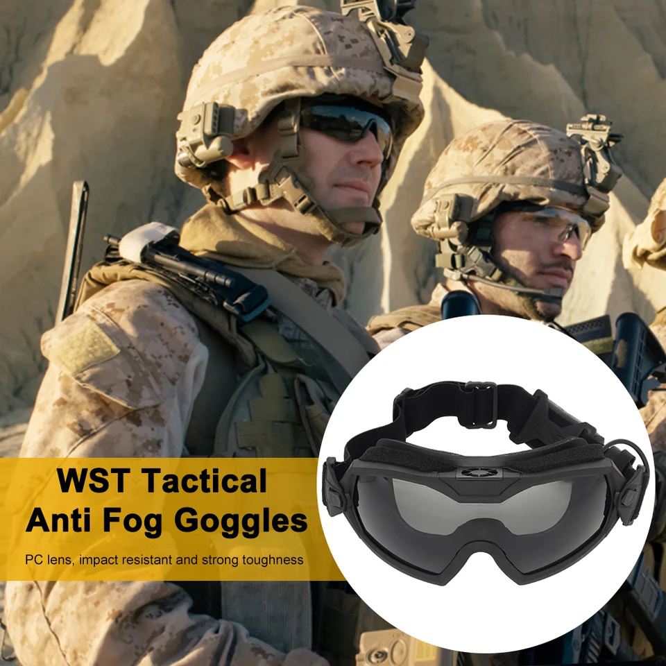 Patľové okuliare Priehľadné šošovky Airsoft Paintball Goggles s mikro ventilátorom škrabancom odolnou voči ochrane očí bezpečnostné okuliare