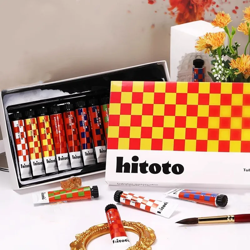 Paul Rubens Hitoto Watercolor Paint Tube Set 12/24/66Colors 12 ml Farba vody pre maľovanie detskými umeleckými zásobami