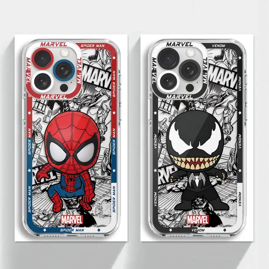 Pavúky Man Venom Telefón pre iPhone 16 15 14 12 11 13 plus Pro Promax 13 Mini 12 Mini x XS Max xr 7 8 SE Funda Case