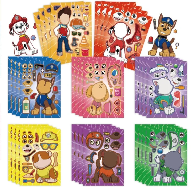 Paw Patrol Sticker Animovaná postava Deriváty Periférie Kawaii STrandy Vzdeláva