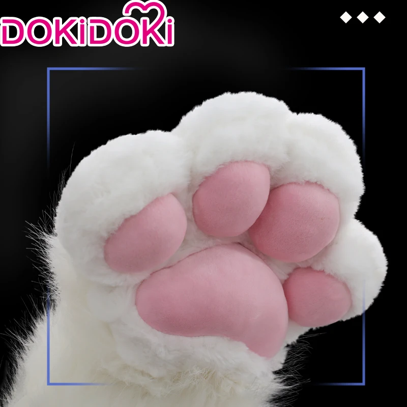 Paws cosplay dokidoki zvieracie labky mačky chlpaté labky rukavice prop cosplay doplnky rekvizity halloween lolita roztomilé mačky labky