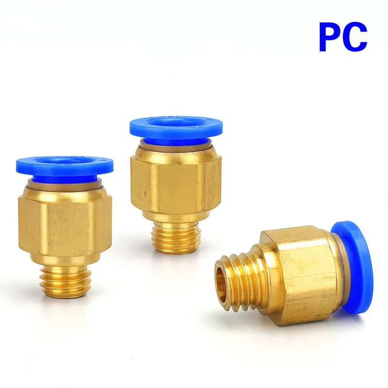 PC Air Quick Connect Pneumatický konektor M54 mm 6 mm 8 mm 10 mm 12 mm Externé vlákno 1/4 1/2 1/8 3/8 Kompresná hadica potrubia
