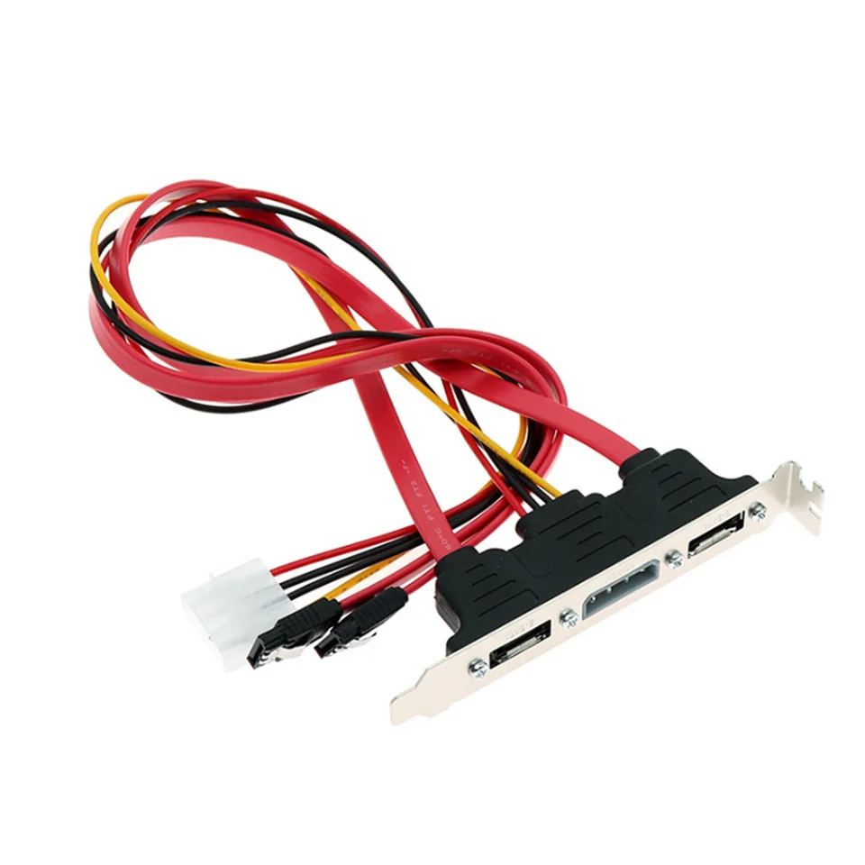 PC DIY SATA až ESATA a 4PIN IDE MOLEX Power PCI Držiak slot kábel CHELE HEALLE PROFIL pre externý pevný disk