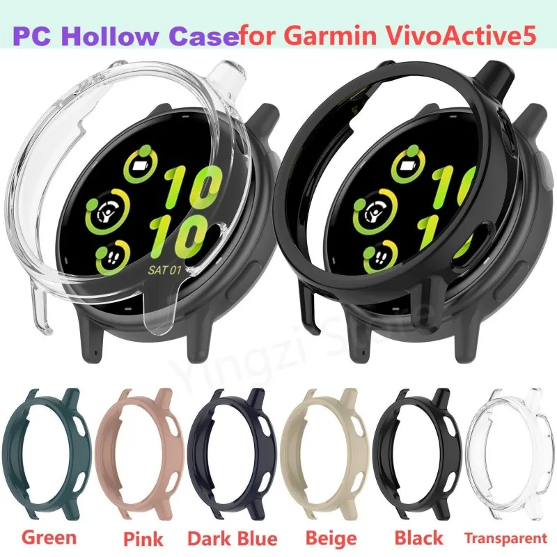 PC duté puzdro pre Garmin VivoActive 5 / Active 5 Smart Watch Protector Ochrana Ochranné príslušenstvo pre nárazník