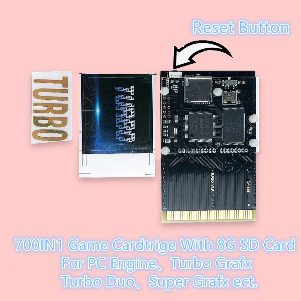 PC Engine PCE Turbografx Turbo Grafx 16 Game Console a GT Randheld Zariadenie 700 v 1 herná karta podporuje pcEngine