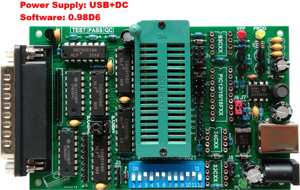 PCB50A Multifunkčný programátor Willem Burner EPROM Flash Microkontroller BIOS BIOS Písanie
