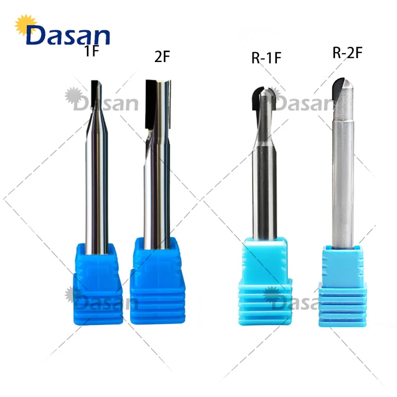 PCD guľový diamant bit 1f 2 flauty frézka Cutter PCD CNC router bity pre zliatinu medi grafitu hliníka