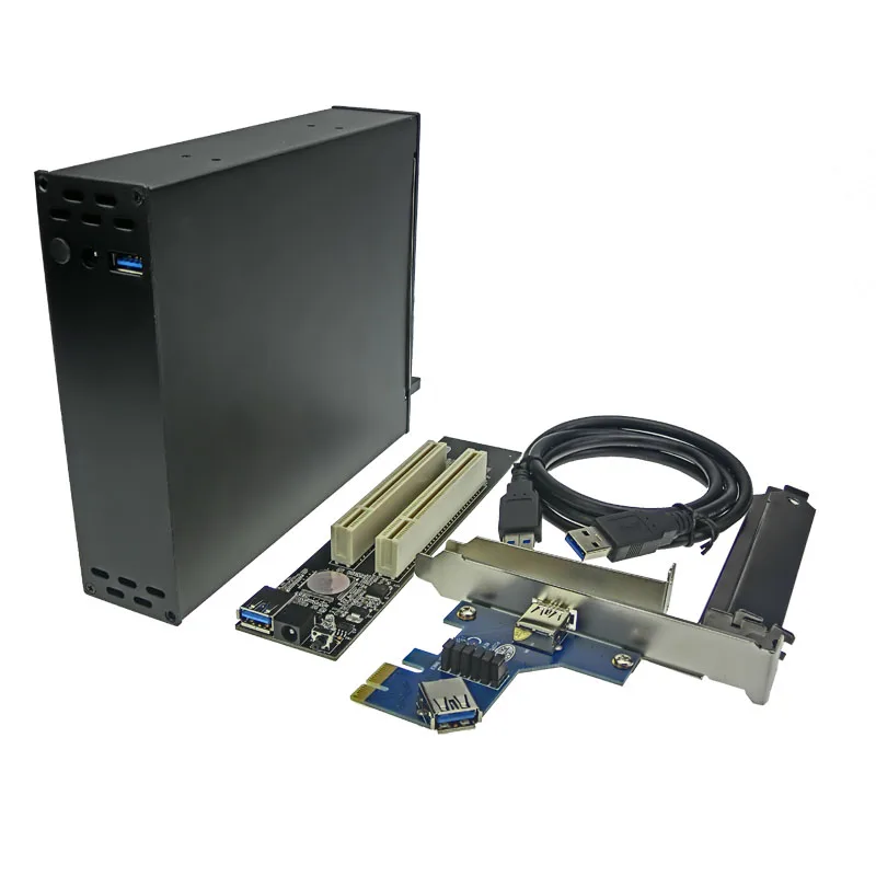 PCI-E až PCI Riser Card Optical Drive Hubbay 2 slot 32bit PCI Dock Control