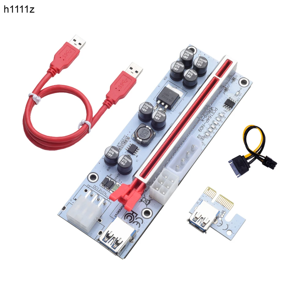 PCIe Riser 010 010x Zastávka pre grafickú grafiku grafickej karty GPU USB 3.0 Káblová kabína Cabo Riser PCI Express X16 pre baníctvo bitcoínov BTC Bitcoin