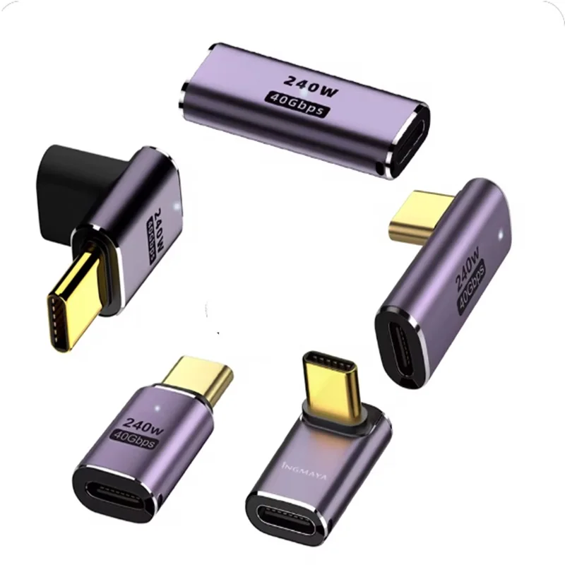 PD 240W USB4 20 GBPS Adaptér typ C OTG Muž na ženský nabíjací port