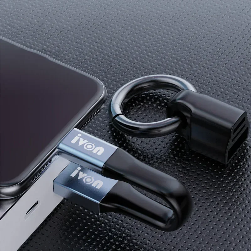 PD 65W USB Typ C až USB C Datový kábel pre Huawei Samsung Xiaomi Keychain QC3.0 Rýchly nabíjačka Krátka kábel USB pre MacBook Pro