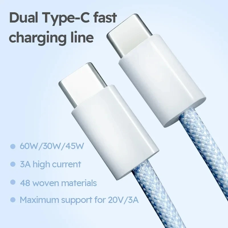 PD Typ kábla s rýchlym nabíjaním USB C 60W Typ C Nabíjačka pre Huawei P30 Lite 5a Honor 20 Pro 10 Infinix Hot 40 20 30i 10 11 Hra