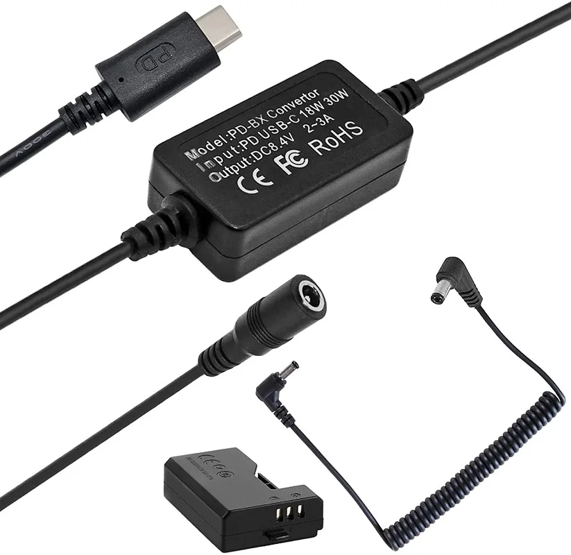 PD USB-C prevodník typu C na LP-E10 figurína batérie DR-E10 DC COUPER FIT FOR FOR PRE CANON Rebel T7 T6 T5 KISS X50 X70 EOS 1200D 1500D