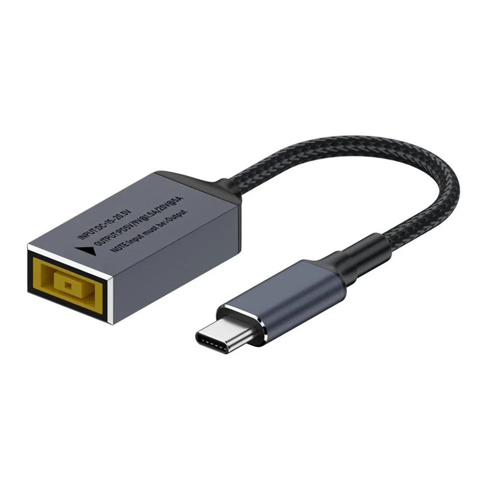 PD100W pre štvorcový zdvihák Lenovo DC na nabíjací kábel pre konvertor USB Converter Kompatibilný pre nabíjačku prenosného počítača Lenovo