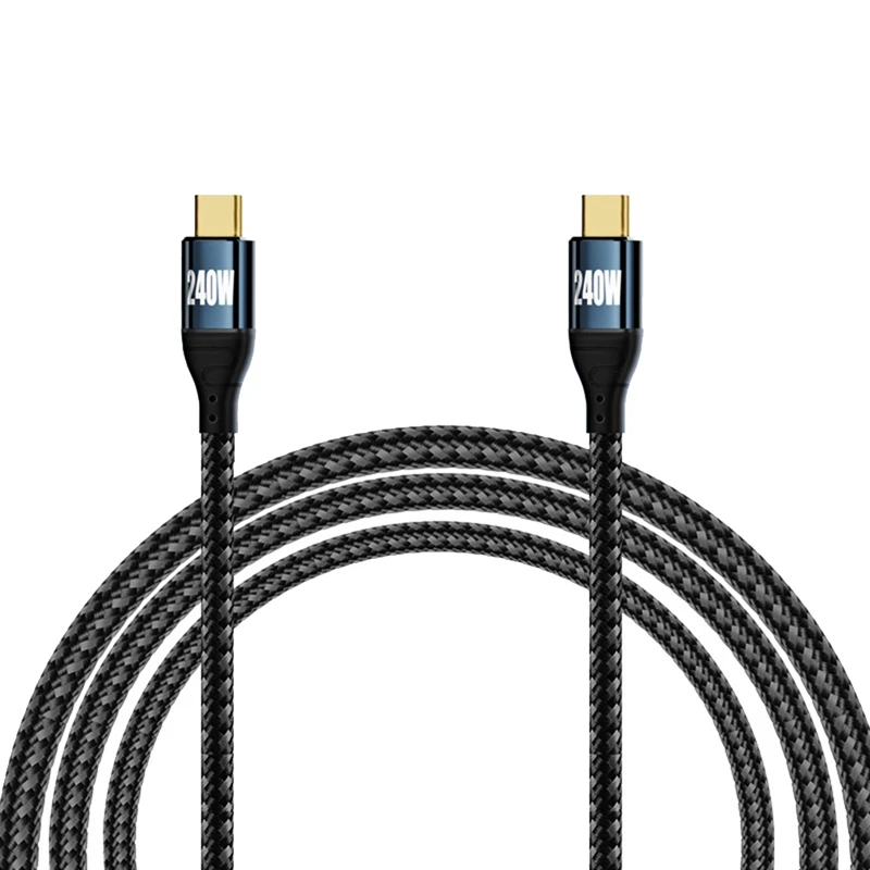 PD3.1 240W Type C Rýchle nabíjanie kábla USB-C Type-C 2.0 Gen 2 5A NAPLASTNÝ PLABION SUPER RÝCHLE KÁBLO (1 m)