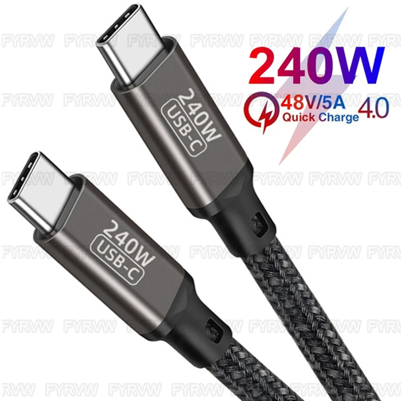 PD3.1 Kábel USB C 240W 100W 60W Typ kábla C 48V/5A Kábel Rýchly náboj4.0 QC4.0 Rýchle nabíjanie pre iPhone 15 Pro Max MacBook PRO