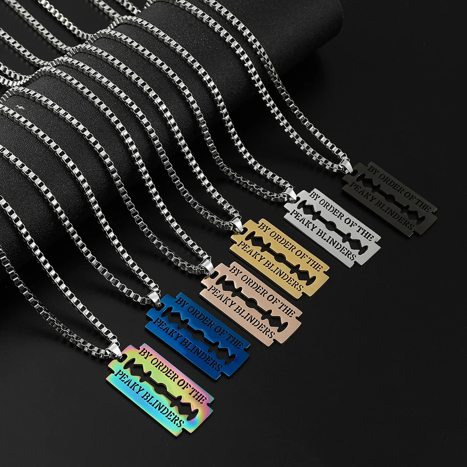 Peaky Blinders náhrdelník z nehrdzavejúcej ocele Razor Blade prívesky Náhrdelníky klenotnícke náhrdelníky pre ženy mužov retiazka Choker