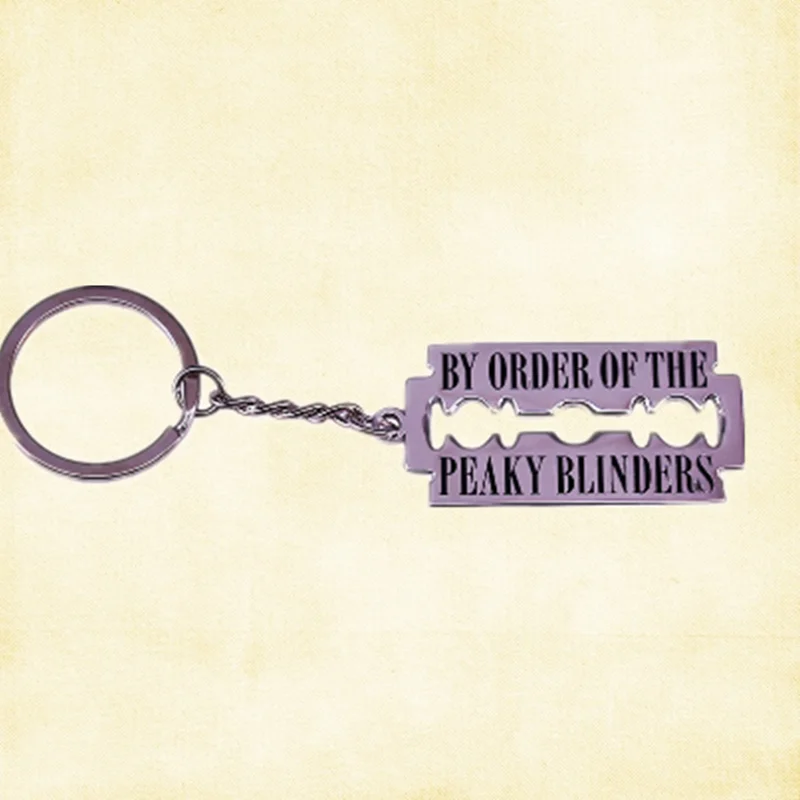 Peaky Blinders Thomas Tommy Shelby Cillian Murphy Gang Family Keyring Key Fob Razor Blade Pendant Keychain
