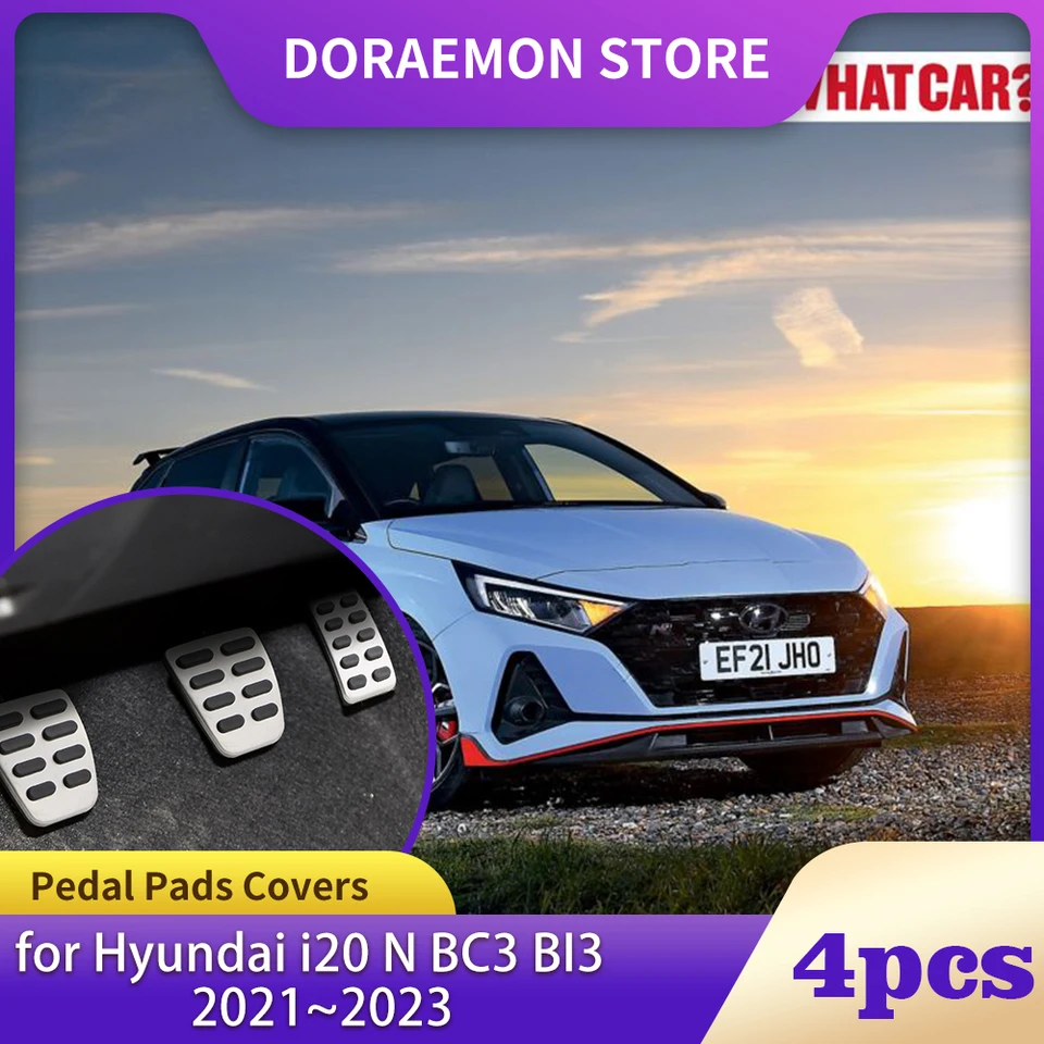 Pedál z nehrdzavejúcej ocele pre auto pre Hyundai I20 N BC3 BI3 2021 ~ 2023 RESTFOOT NEZAUČENIE PALIVOVÝCH BRKOVÝCH BRKOVÝCH PODPORU PAD PAD PAD CRAND ADPORE