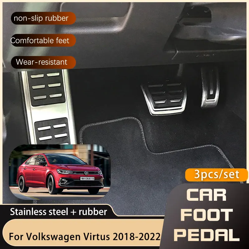 Pedále pre nohy pre Volkswagen VW Virtus Skoda Slavia 2018 2019 2020 2021 2022 BRAC ACCELERÁTOR BRKY ŽIADNE Vŕtanie pedálov