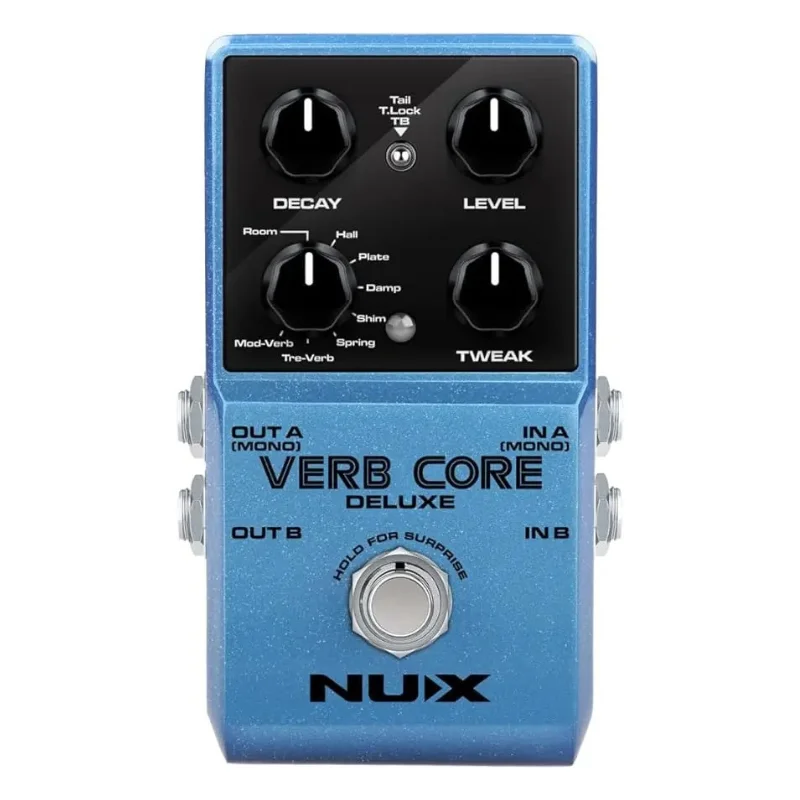 Pedálové elektrické gitarové efekty všestranný reverb pedál 8 typy Podporujú príslušenstvo pre gitaru True/Buffer-Bypass