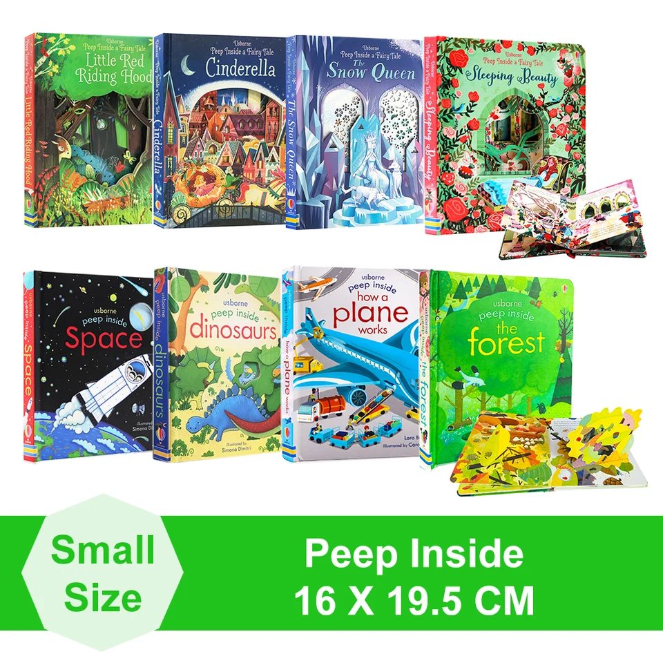 Peep Inside Usborne English Educational Picture Books for Kids Kids Detské rozprávky príbehu knihy učenie hračiek Montessori Materiály