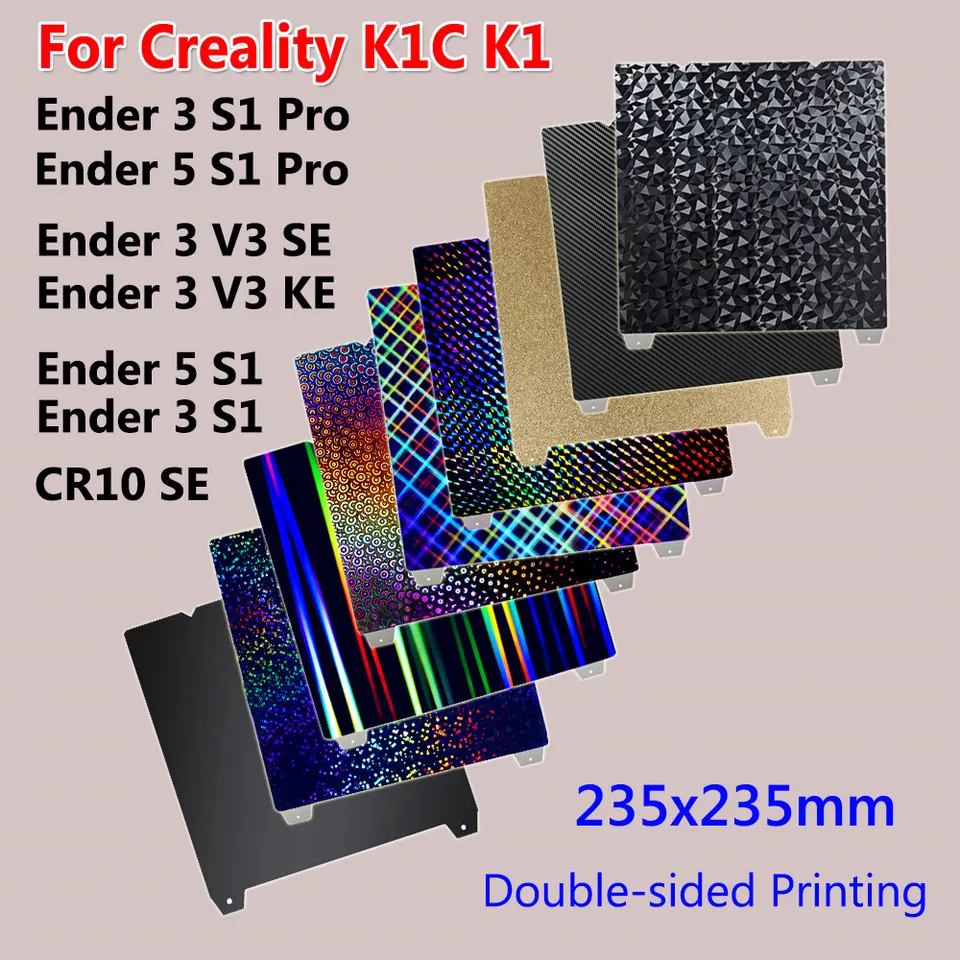 PEI List For Ender 3 V3 KE Build Plate pre Creality K1c K1 pružinová oceľová plech Magnetické vyhrievané lôžko pre ender 3/5 S1 PRO V3SE
