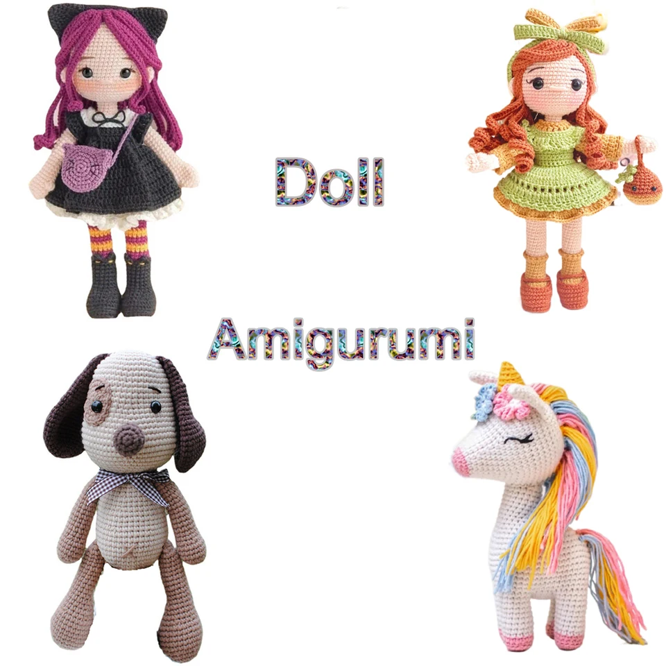 Pekná gril háčkovaná súprava DIY DIY pletenie Amigurumi háčkovanie zvierat súprav