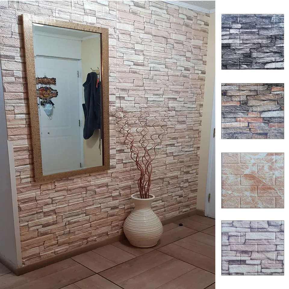 Pena 3D steny nálepky Self Adhessive Tapety Panely Domáce dekorácie obývacia izba spál