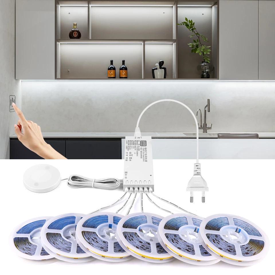 Penetrable Drevový dotykový senzor stmievacie koborové LED pásové svetlo pod kolekciou skrinky Zobraziť knižnicu skriňu Self Adhesive Lamp