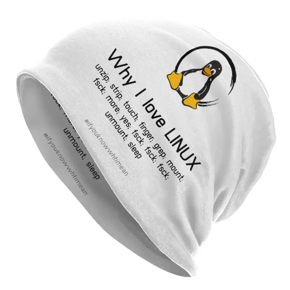 Penguin Linux, Tux Linux Penguin Caps hip hop lyžiarske lebky čiapky klobúky unisex ženské letné teplé dvojité použité pletenie klobúkov