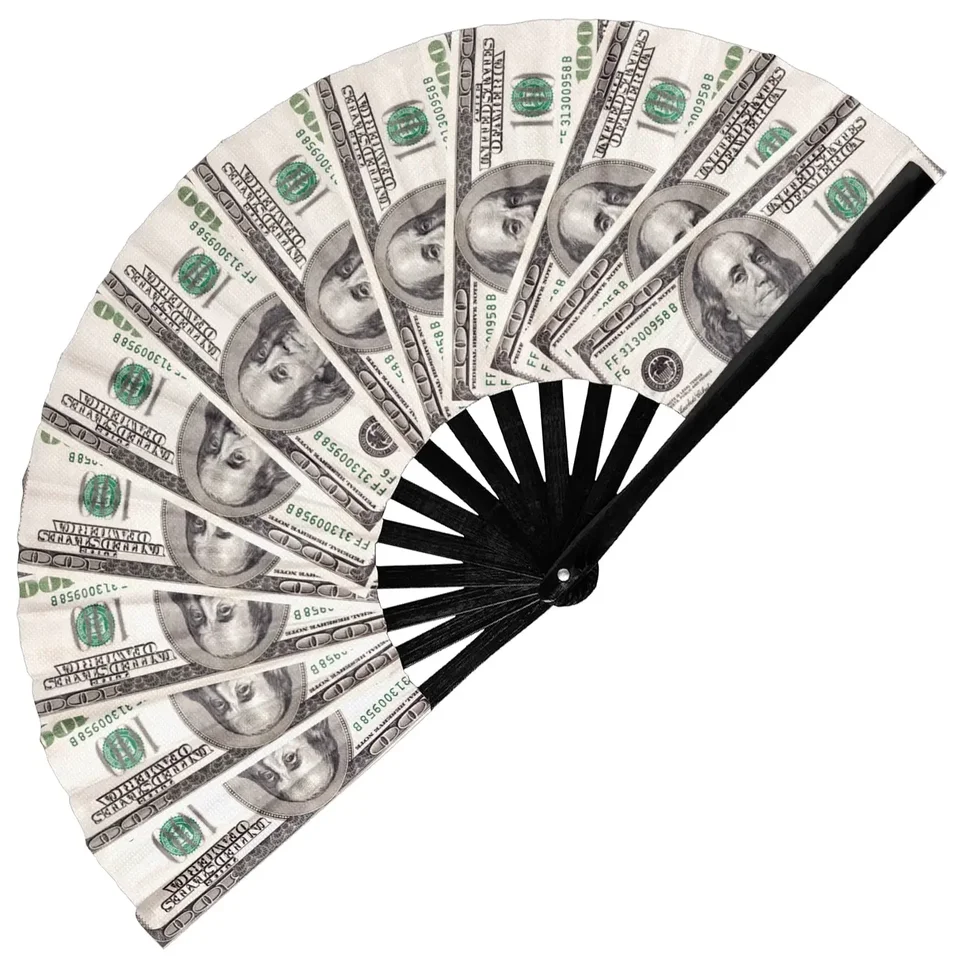 Peniaze zásobník Classic skladací fanúšik fanúšikov fanúšikov Black Bambus Bone Fan Cooling Cooling Handheld Fan Festival Performance Dance Fan Gift