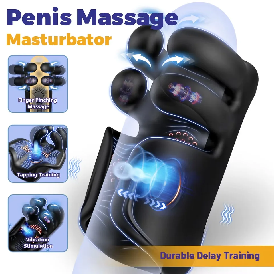 Penis Training Male Vibrator Pinching penis Massager poklepanie na striekanie Glans Trainer Stimulátor dospelých sexuálne hračky pre mužov