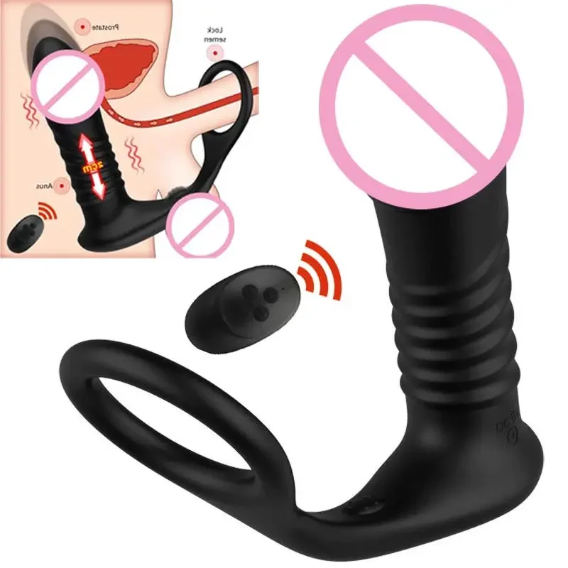 Penne zástrčka pre mužov diaľkový ovládač Sexuálna túžba zosilňovač mužský falus penis ring vibrátor módne muža Ženy Objekt