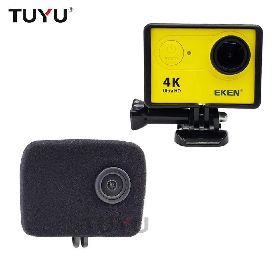 Penový penový kryt na veterné sklo veterného krytu veterného vetra s penovým krytom s ochranným rámom pre Eken H9R SJ4000 YI 4K C30 Action Camera Active Camera