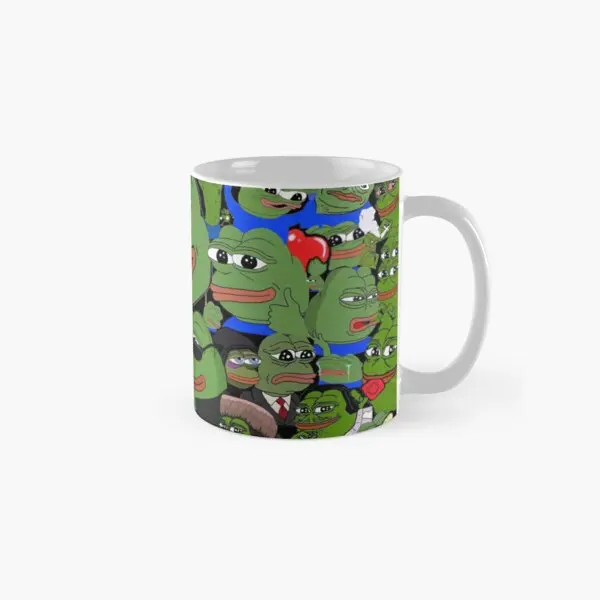 Pepe The Frog Classic Hrnček Jednoduchá rukoväť Round Round Coffee Photo Darge Darčeky Pohár Tlačový obrázok Obrázok DISKWARE Čaj Čaj