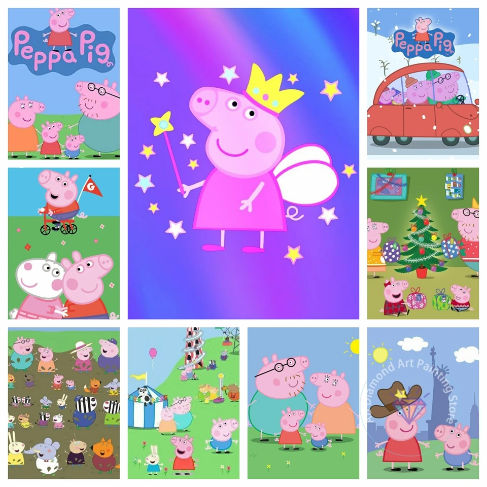 Peppa Pig Diamond Painting Sit