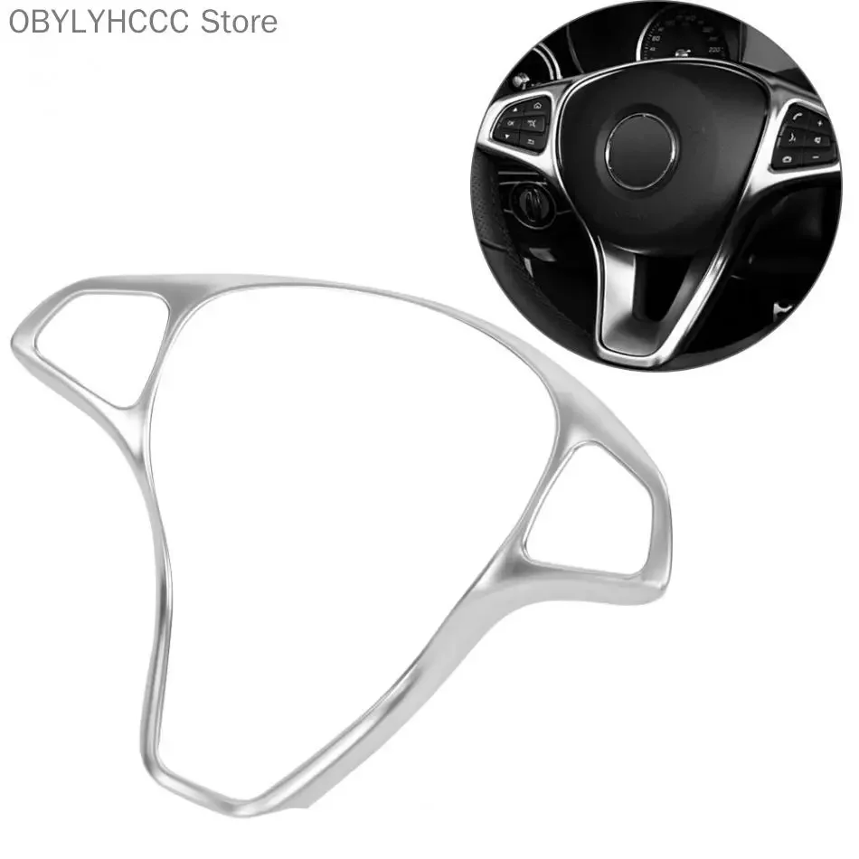 Perak Chrome Mobil Roda Kemudi Tombol Rám Untuk pre Mercedes Benz Vito W447 2014 2015 2016 2016
