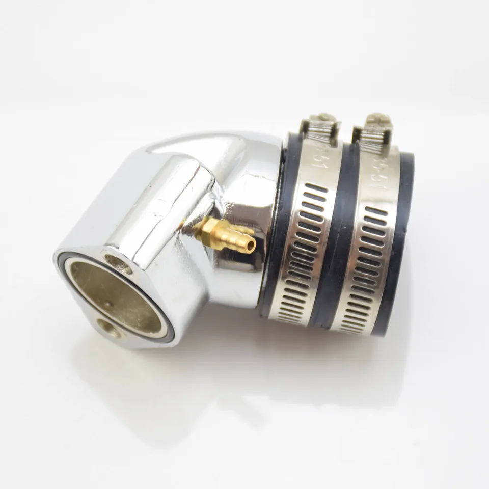 Performance Chrome zliatiny Adapter potrubia pre Scooter Moped Gy6 125 Gy6 150 152qmi 157QMJ / CVK30 Carburetor
