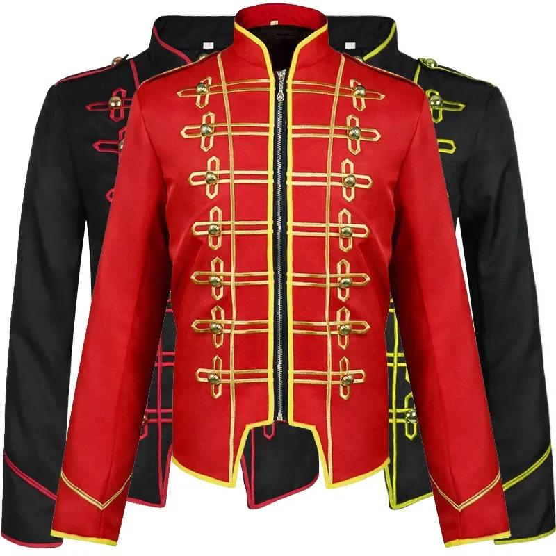 Performance Costume Stredoveký retro nový parný bubeník punk gotická bunda pre mužov