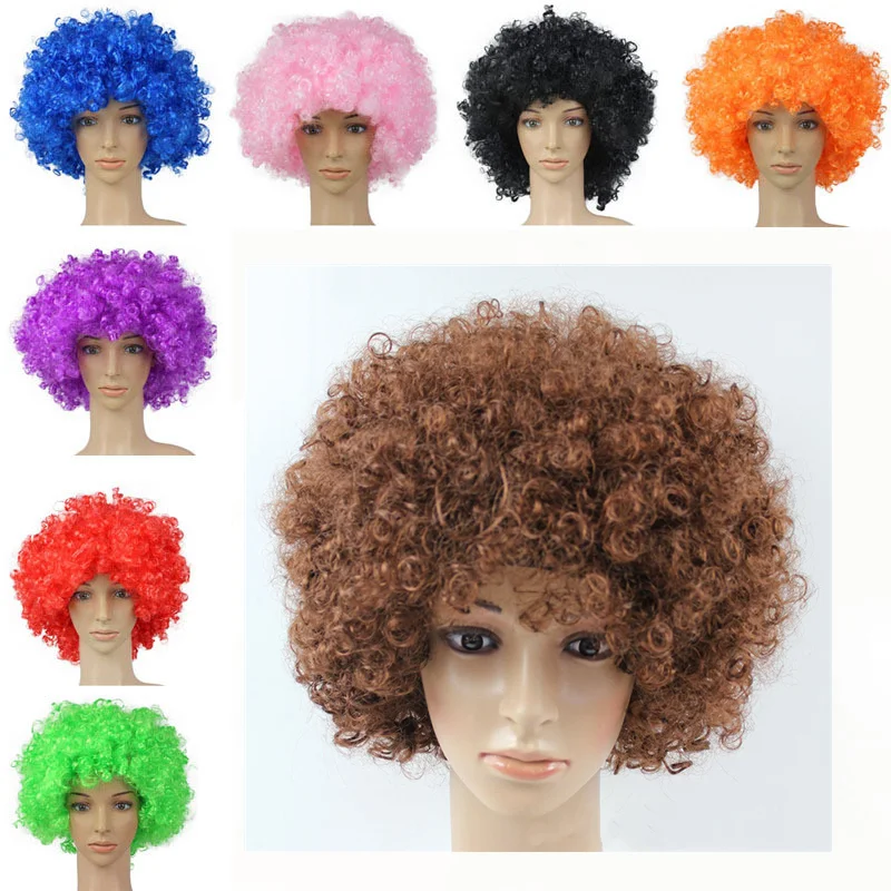 Performance Curly Clown Wavy Parochňa výbušná cosplay vtipné vlasy Vianočné narodeniny Disco dekorácia darček