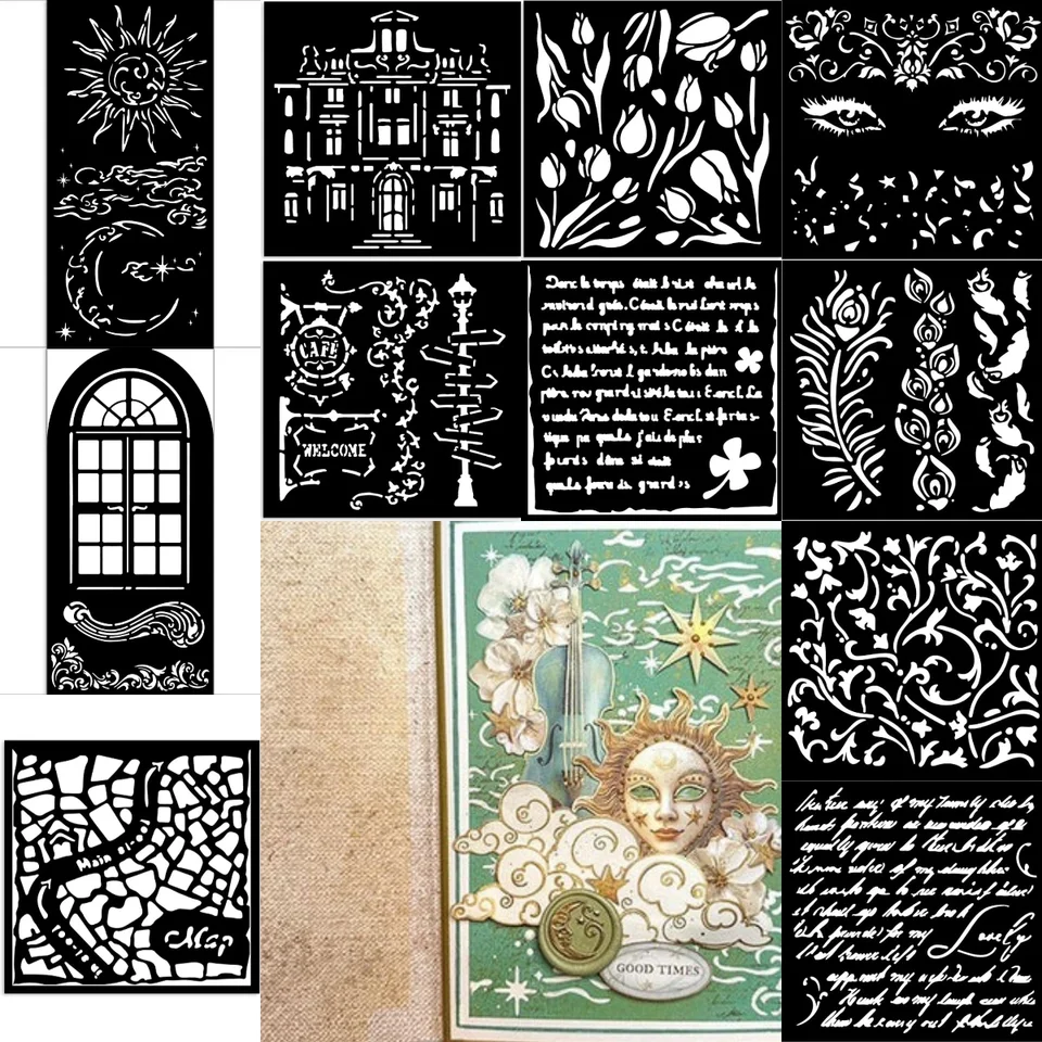 Perie malá šablón 2025 Nové rezanie matrice scrapbook dekorácie dekorácie šablóna Šablóna DIY pozdrav