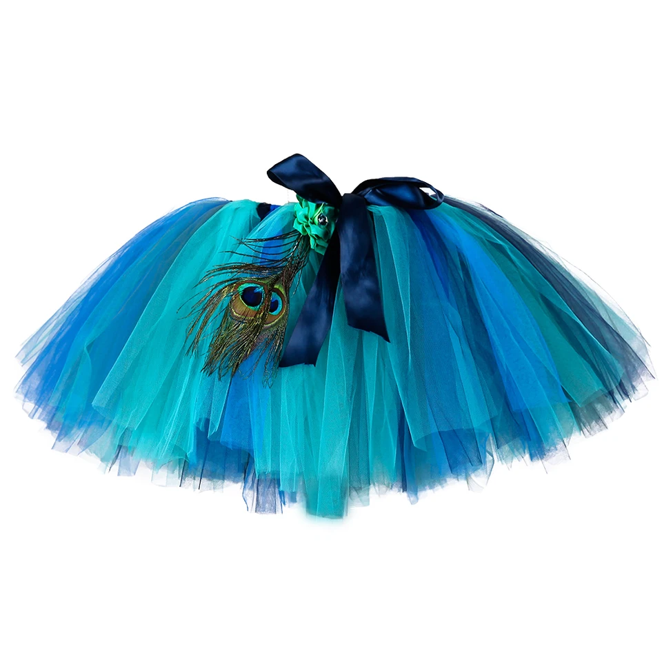 Perie Peacock Fluffy Sukňa Ženy Dospelé narodeninové oslavy rol