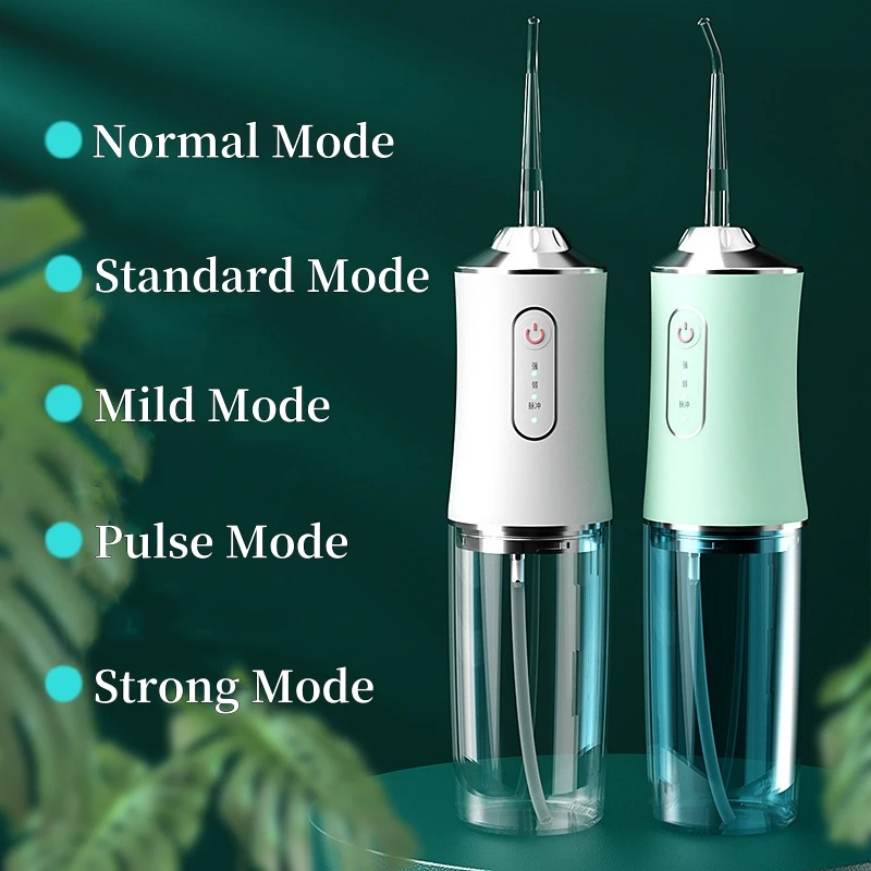 Perorálny zavlažovač dezodorizuje prenosnú ústa prenosnú práčku v ústach zubná voda Flosser Water Jet Jet Floss zub výber 300 ml 3 režimy