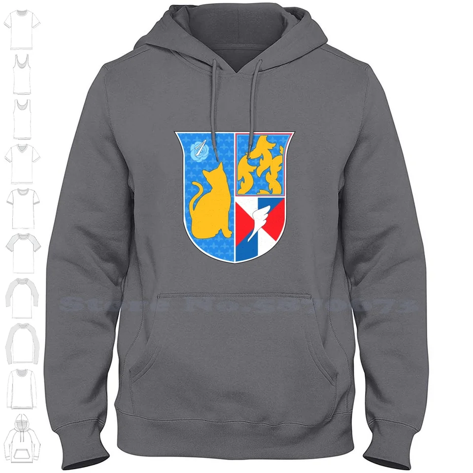 Perrine H. Clostermann 100% bavlnená mikina Tričko Strike čarodejnice anime manga hrebeň logo mačka zviera