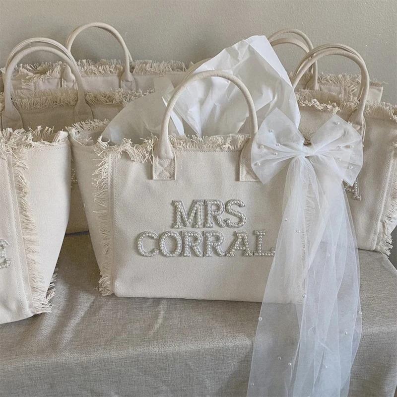Personalizovaná personalizovaná pani Tote Bag Svadobná sprcha Destinácia svadobná bakalárka sliepka
