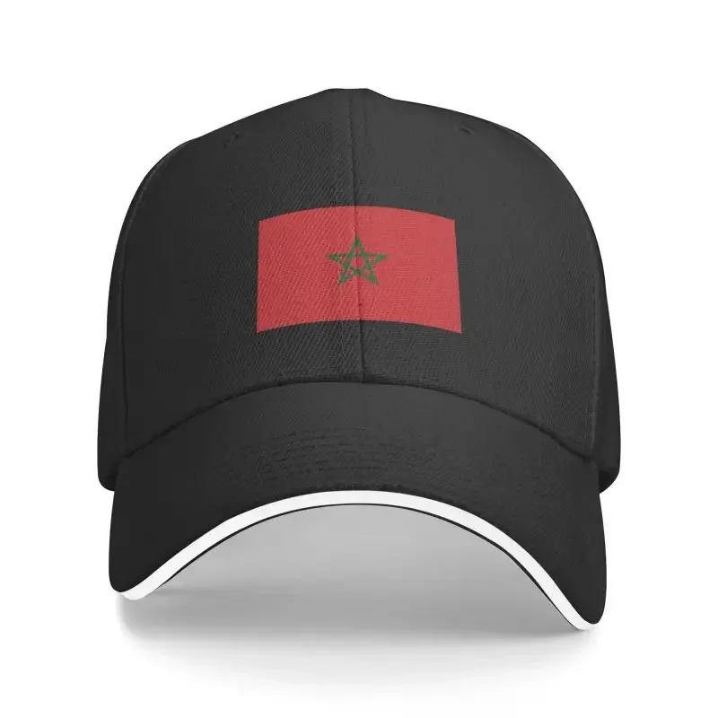 Personalizovaná vlajka marockej baseballovej čiapky Ženy Muži nastaviteľné klobúky Streetwear
