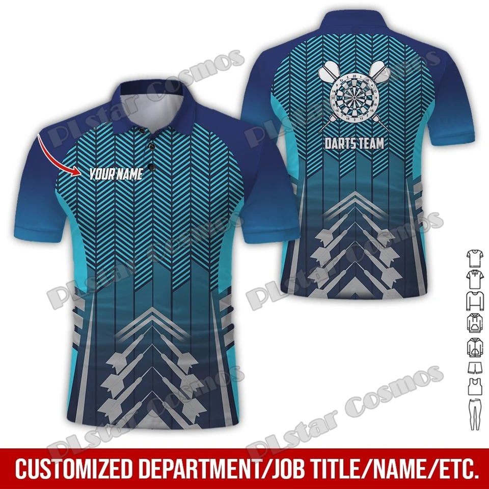 Personalizované meno PLSTAR COSMOS DARTS 3D po celom vytlačenom prémiovom mužskom polstule letná ulica letná ulica Casy krátke rukávy WK60